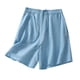 thumbnail image 2 of mfyjkho Pantalones Cortos Para Correr, Pantalones Cortos De Lino Con Bolsillos Laterales Y Cintura Elástica Con Cordón Para Mujer Pantalones Cortos Casuales Para Mujer M, 2 of 9