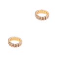 thumbnail image 2 of Guardoinrt Bague Incrustée Exquise en Alliage Durable avec Diamants Scintillants pour une Sensation Luxueuse Doré 2 Rangées 2Set, 2 of 6