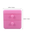 thumbnail image 2 of CHICHUMID Girls Jewlery .8X10X10In Pink Square Abs Material With Drawer Design For Bedroom Vanity Table 1Pcs, 2 of 8
