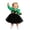 X1 Green, variant on Ticikt Girls Halloween Cat Print Long Sleeve Dress, Ruffle Sleeve Tulle Tutu Princess Party Outfit