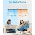 thumbnail image 3 of 2024 Summer New 12000 Btus Mini Split Air Conditioner & Heater, 23 SEER2 Wall Mount AC Unit w/Heat Pump, Split AC Unit Ductless Inverter System, Cools Rooms up to 750 Sq. Ft, Wifi Enabled., 3 of 8