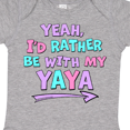 thumbnail image 4 of Inktastic Yeah I'd Rather Be with My Yaya in Pink Blue and Purple Boys or Girls Baby Bodysuit, 4 of 5