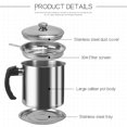 thumbnail image 3 of Jtshy recipiente para grasa de tocino de 1,3 L de acero inoxidable, 3 of 7