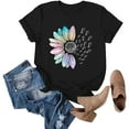 thumbnail image 5 of Tittly Womens T Shirts Tops for Women Trendy Casual Short Sleeve Tops for Women Womens Workout T Shirts Athletic Plus Size Tops Summer Clothes 2025 Short Sleeve Spring Tee Black, 5 of 9