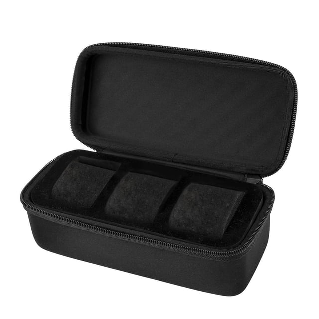 Estuche de viaje Salvador para relojes con 3 ranuras color negro