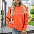 thumbnail image 2 of Yajing Oversized Sweatshirt for Women M Orange Funny Moms Crewneck Sweatshirt Long Sleeve Sweatshirt for Women Crewneck Fleece Sweater Retro Fall Sweatshirt, 2 of 6