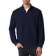thumbnail image 2 of pstuiky manga larga para hombre, Blusa/camisa de moda para hombre, de color liso, con cuello alto, cremallera y botones. tops de invierno para hombre l, 2 of 6