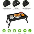 thumbnail image 5 of Bambloom Bed Tray Table with Foldable Legs,Bamboo Breakfast Tray  for Sofa,Bed,Eating,Working,Black, 5 of 7