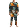 thumbnail image 3 of Honeii Hip-Hop Duck Pattern Mens Pajamas Set,2pcs Men's Lounge Long Sleeve Sleep Shirt and Pajama Bottoms Sleepwear Set,Mens Pjs Sets-Small, 3 of 7