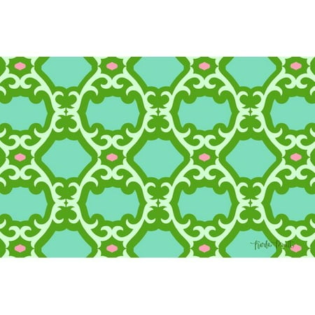 Manual Woodworkers & Weavers Francie Trellis Green Area Rug