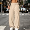 thumbnail image 2 of QQZ Wide Leg Palazzo Pants For Men, Elastic Drawstring Corduroy Casual Pants For Daily Walking Travel Weekend Wear, 2 of 9