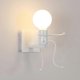thumbnail image 1 of Humanoid Creative Indoor Wall Light, Contemporary and Retro Style Black Wall Lamp, E27 Candelabra Wall Lamp for Bedroom (White), 1 of 4