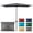 Gray, variant on Sun-Ray 6.6x10 FT Rectangular Patio Umbrella with Push-Button Tilt and Hand Crank Canopy Lift, Table Umbrella with Solution Dyed Fabric for Porch, Deck, Garden, and Swimming Pool, Orange