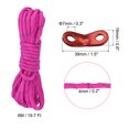 thumbnail image 2 of Unique Bargains 19.7FT 4mm Réfléchissant Camping Guyline Corde Rose Foncé 4Pack avec Cordon de Réglage 4Pack, 1 Set, 2 of 6
