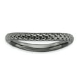 thumbnail image 1 of Sterling Silver Stackable Expressions Polished Black-plate Wave Ring Size 7, 1 of 3