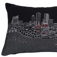 thumbnail image 4 of 24" Black Fort Worth Nighttime Skyline Lumbar Decorative Pillow, 4 of 5