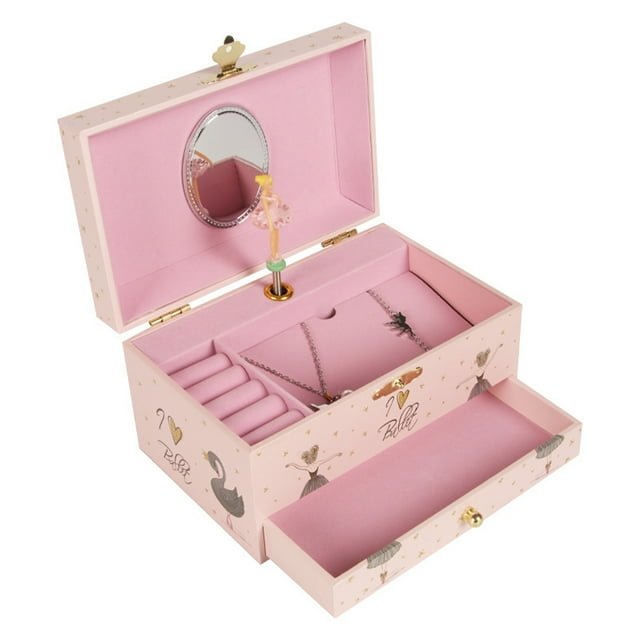 Yingyy Childrens Mucal Box Featuring Ballet Girl And Mirror Drawers free, durable. Add Jewellery Box Mucal Jewellery