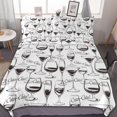 thumbnail image 1 of HAHDAXIA Wine Pattern Bedding Solid Comforter Set for All Seasons,3 Pieces(1 Comforter+2 Pillowcases),Soft Microfiber Bedding Set Queen(90"x90"), 1 of 7