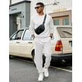 thumbnail image 4 of COOFANDY Men's Tracksuit 2 Piece Sweatsuit Set Long Sleeve Pullover Athletic Suit For Sports Casual Fitness Jogging, 4 of 11