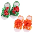 thumbnail image 2 of EeaseMX 8 bandas de colores para los pies, bonitas bandas de flores para bebés y niñas, sandalias descalzas, zapatos, accesorios para fotos (color aleatorio), 2 of 7