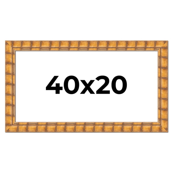 40x20 Frame Beige Real Wood Picture Frame Width 3 inches | Interior Frame Depth 0.5 inches |