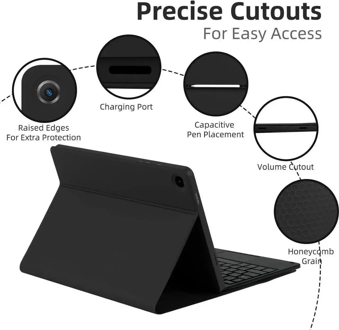 Keyboard Case for iPad Air 13 Inch M4 2026 M3 2025 M2 2024, iPad Pro 12.9 6th 2022/5th 2021/4th 2020/3rd 2018 Gen, Detachable Bluetooth Keyboard with Trackpad 7 Colors RGB Backlit, Pencil Holder