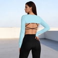 thumbnail image 4 of QSAWXQZ Women's UV Protection Bolero Shrug Cooling Arm Sleeves Cropped Athletic Cover Up with Thumb Hole Breathable Stretchy for Running Tennis Sports Free Size, 4 of 8