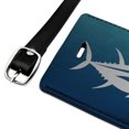 thumbnail image 2 of Tuna Fish Fishing Fisherman Rectangle Leather Luggage Card Suitcase Carry-On ID Tag, 2 of 7