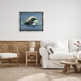 thumbnail image 2 of Mallard Duck Moonlit Pond Animals & Insects Graphic Art Luster Gray Framed Art Print Wall Art, 2 of 6