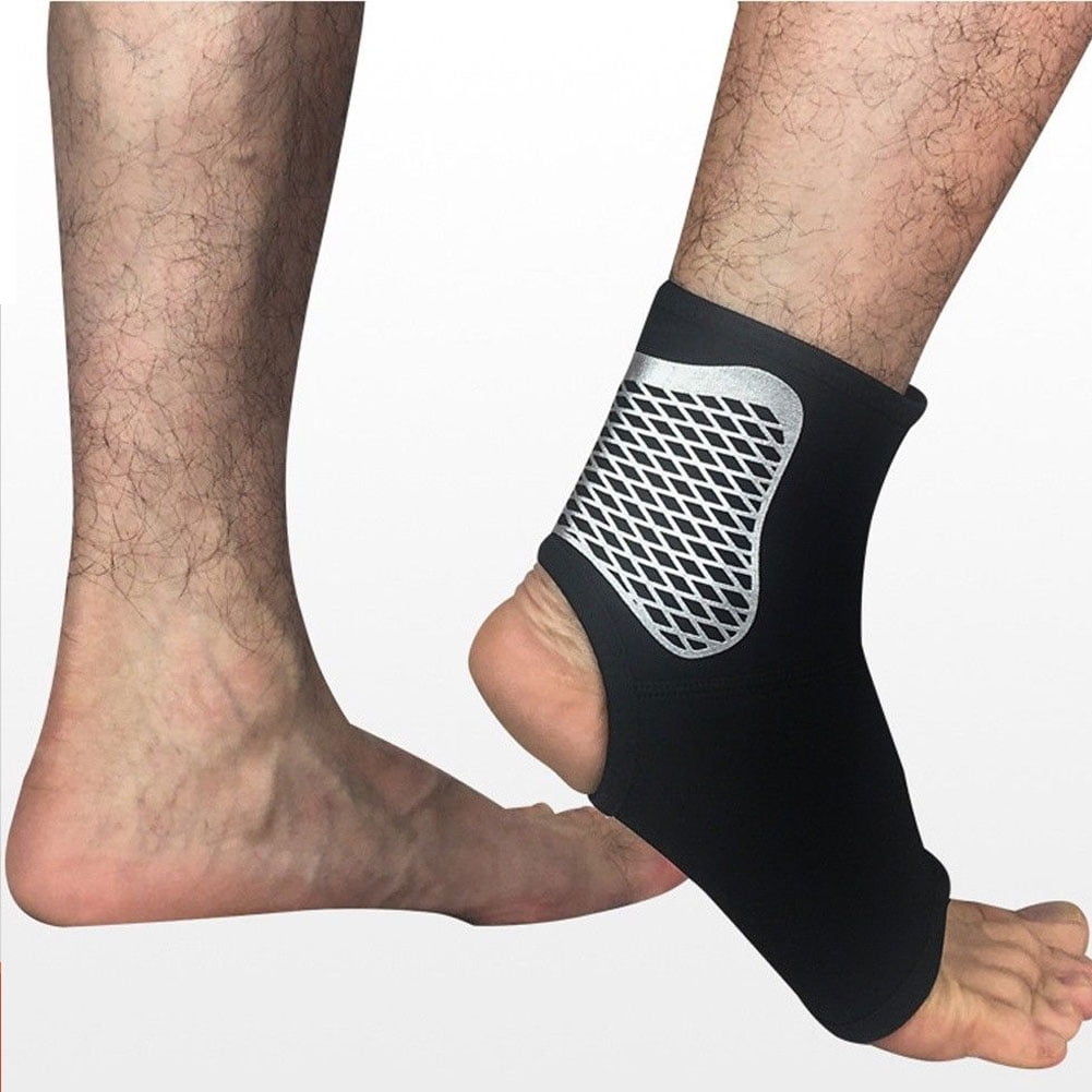 Yesbay Ankle Sprain Brace Foot Support Bandage Achilles Tendon Strap Guard Protector-Black