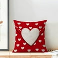 thumbnail image 3 of Valentine''s Day Pillow Covers 18x18 Set of 2, White Hearts Throw Pillow Covers Red Valentine''s Day Decorative Pillowcase Valentine''s Day Decor for Home Couch Sofa Outdoor, 3 of 6