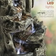thumbnail image 3 of Alpine Corporation Tiered Log Tabletop Fountain with LED Lights, 3 of 12