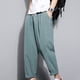 thumbnail image 1 of Pantalones largos para hombre, pantalones casuales, versátiles, de lino y algodón, pantalones holgados, pantalones de pierna recta de moda, pantalones para hombre, 1 of 4