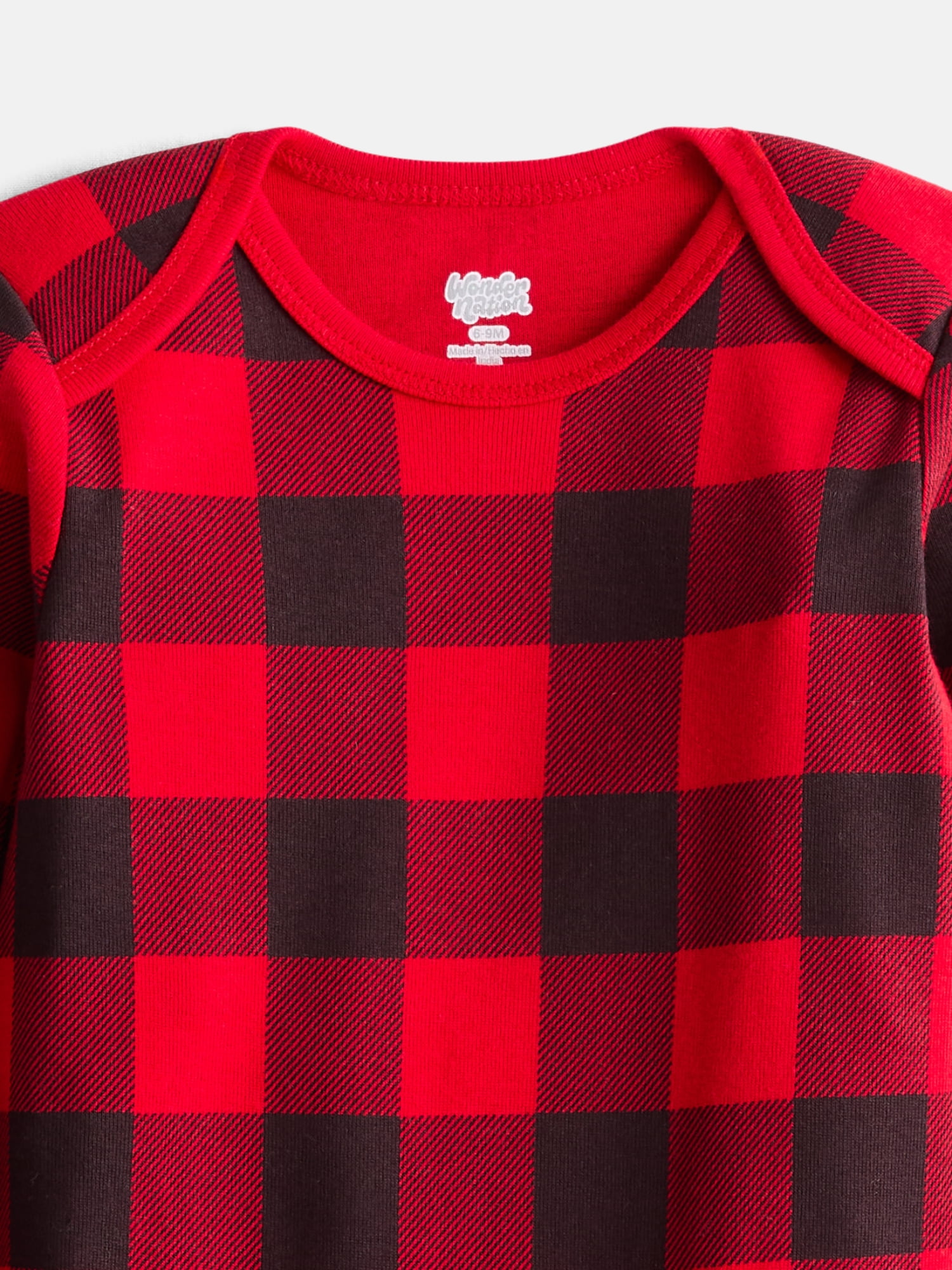 Wonder Nation Baby Boys Graphic Cotton Bodysuit with Long Sleeves, Sizes 0M-24M