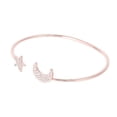 thumbnail image 3 of Moon Bracelet Rhinestone Opening Beautiful Stars Adjustable Fashionable Shining Bracelet for Woman (Rose Golden), 3 of 7