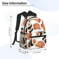 thumbnail image 4 of Daiia Sushi Roll School Backpack for Men Women, Unisex Large Waterproof Bookbag Schoolbag Casual Daypack for High School/College/Teens/Travel/Work Black, 4 of 8