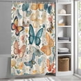 thumbnail image 3 of Watercolor Spring Fabric Shower Curtain Colorful Butterfly Washable Shower Curtains for Bathroom, Waterproof Bath Curtain with Hooks Home Decor 36x72in, 3 of 8