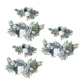 thumbnail image 1 of Guirnalda de flores artificiales de seda para decoración de mesa de boda y hogar 3 Blanco Azul, 1 of 9