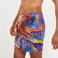 thumbnail image 4 of Hicidod Mens Swimming Trunks Quick Dry Swim Shorts with Mesh Lining Funny Print Casual Swimwear Bathing Suits Beach Short, 4 of 6