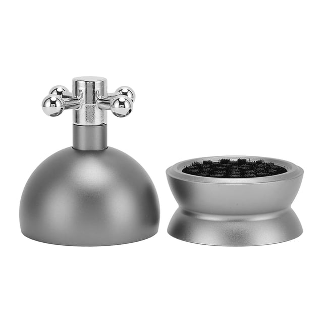 Distributeur de Café Réglable Poignée Rotative en Métal Couvercle Fixe 22 Aiguilles Distributeur de Poudre de Café Gris 53mm