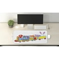 thumbnail image 2 of Cartoon Computer Mouse Pad, Clown Cat and Bunny Sitting in the Train Kids Toys Style Funny Cheerful, Rectangle Non-Slip Rubber Mousepad Large, 31" x 12" Gaming Size, Multicolor, by Ambesonne, 2 of 2