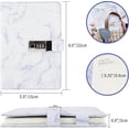 thumbnail image 5 of Marble Diary With Lock, Refillable A5 Daily Journal For Girls And Women, 192 Pages Cute Notebook With Combination Lock For Teen Girls And Boys - Purpl, 5 of 5