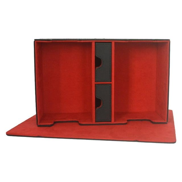 lionlar Étui de Rangement pour Cartes, Support à Double Pochette Multifonctionnel, 400+ Usages Multiples, Noir Rouge