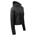 thumbnail image 4 of Babysbule Winter Jackets for Women Women Sweatshirt Button Slim Zipper Long Sleeve Jacket Warm Coat Leather Jacket, 4 of 8