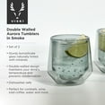 thumbnail image 3 of Viski Aurora Tumblers for Wine, Cocktails, Iced Coffee, 9oz Set of 2, Smoke, 3 of 6
