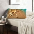 thumbnail image 6 of Daiia Starfish And Seashell 1 Bedding Waterproof Pillow Protector Zippered Queen – Bed Bug Proof Pillow Encasement-16"x24", 6 of 6
