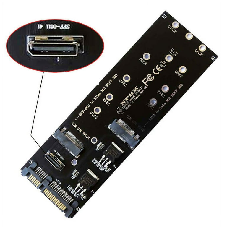 JSER Oculink SFF-8612 8611 to U.2 Kit M-Key to NVME PCIe SSD and NGFF to  SATA Adapter for Mainboard