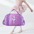 thumbnail image 2 of Bolsa de baile de ballet portátil para niñas, ideal para gimnasia, baile y regalo del Día del Niño. Púrpura, 2 of 9