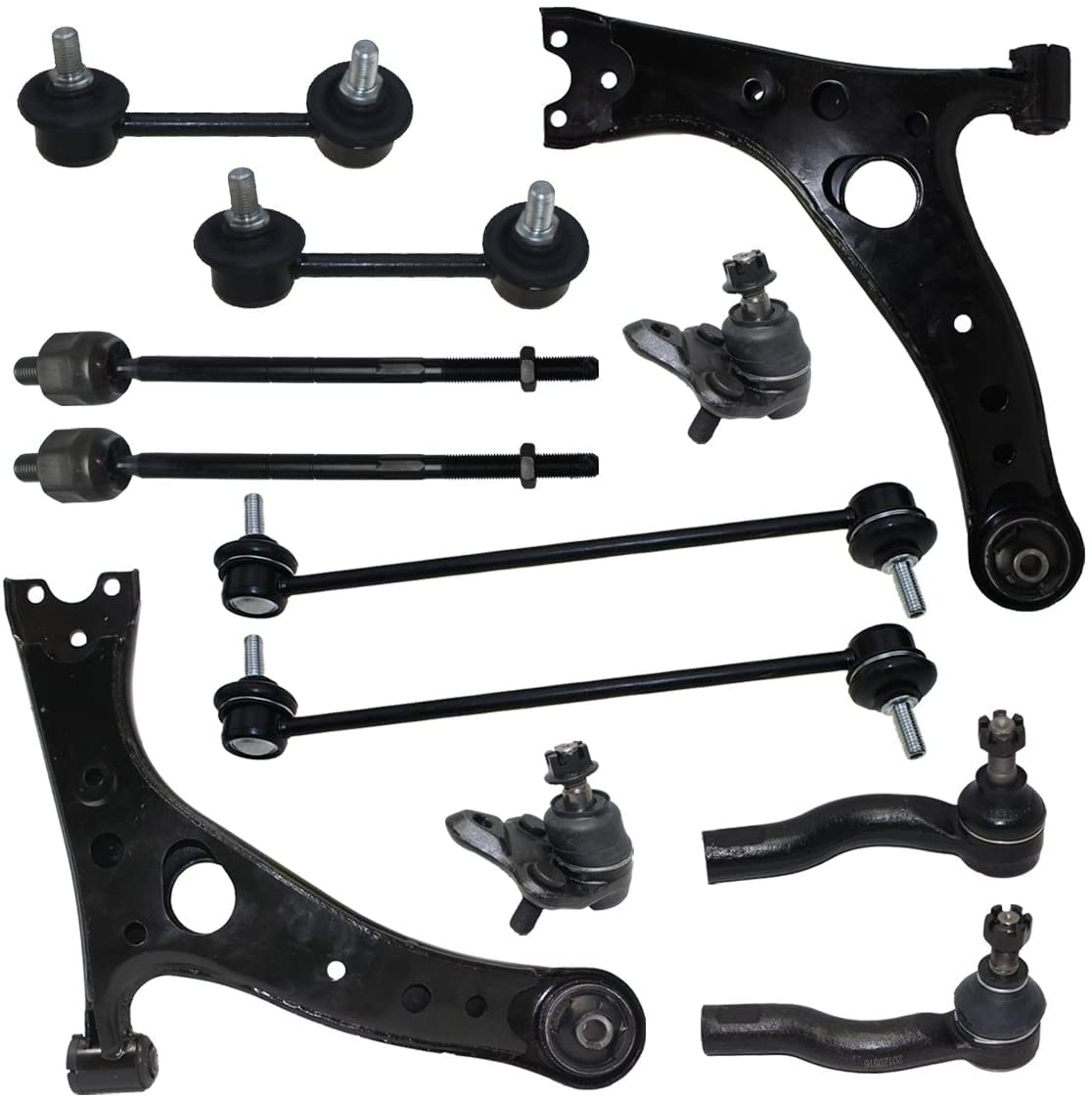 Pair 4 Outer and Inner Tie Rod 2 Detroit Axle Boots All New 6-Piece Front Suspension Kit 