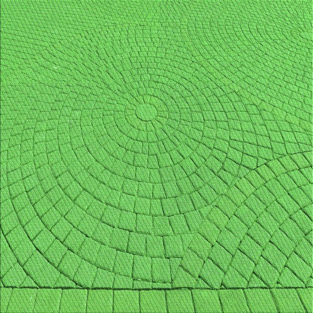 Ahgly Company Machine Washable Indoor Square Transitional Emerald Green Area Rugs, 4' Square